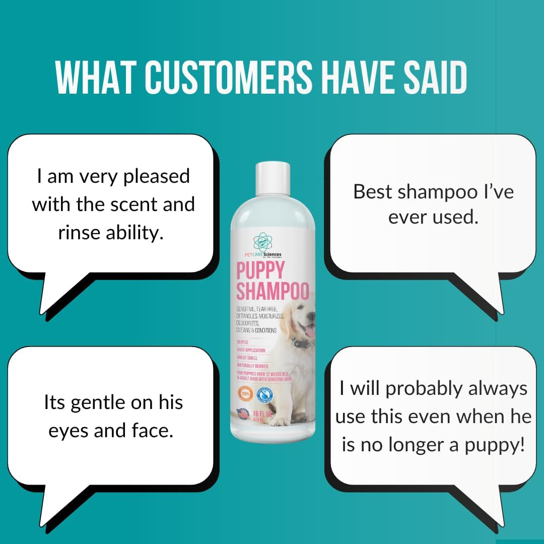 1 Gallon Tearless Puppy Shampoo and Conditioner - Anti-Itch Dog Shampoo Sensitive Skin - Coconut Oil Oatmeal Pet Shampoo for Puppies - Made in the USA