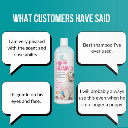 1 Gallon Tearless Puppy Shampoo and Conditioner - Anti-Itch Dog Shampoo Sensitive Skin - Coconut Oil Oatmeal Pet Shampoo for Puppies - Made in the USA