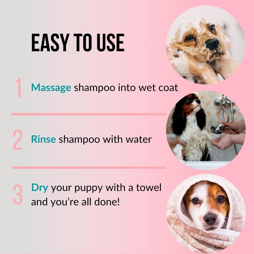 1 Gallon Tearless Puppy Shampoo and Conditioner - Anti-Itch Dog Shampoo Sensitive Skin - Coconut Oil Oatmeal Pet Shampoo for Puppies - Made in the USA